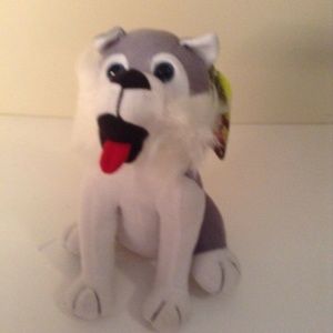 Toy Factory Plush Dog Husky Puppy 8.5 in tall Stuffed Animal Toy